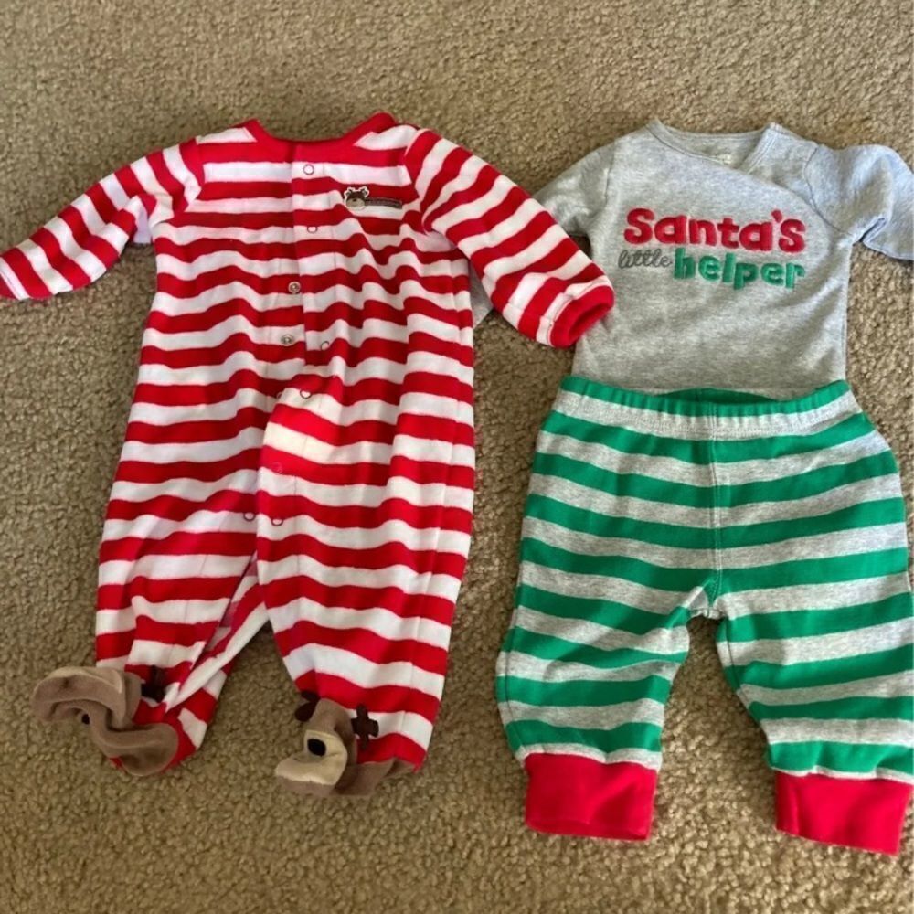 Carter’s Infant Baby Christmas Holiday Santa Reindeer Onesies Outfits